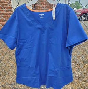 XL Scrubstar Electric Blue Top